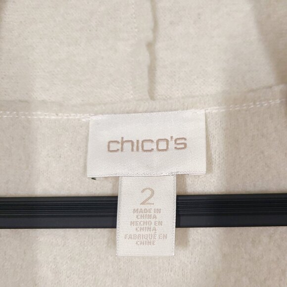 Chico's Wool Open Front Cardigan Sweater - Picture 5 of 12